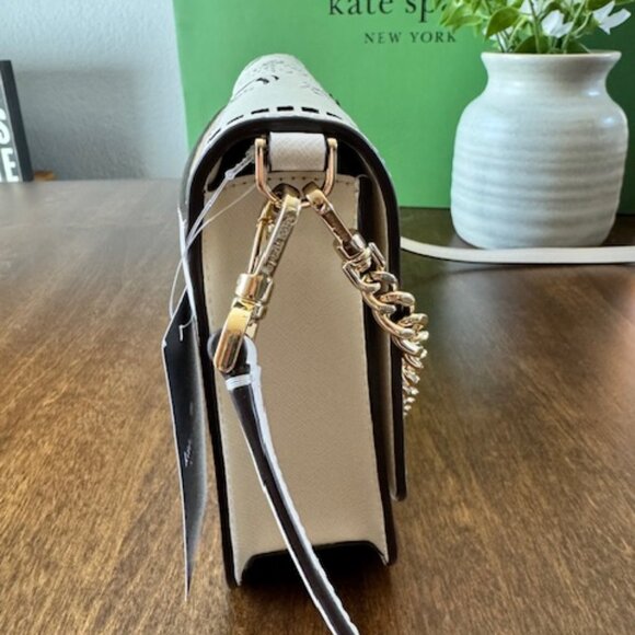 Kate Spade Madison Perforated Willow Convertible Crossbody Butterfly Flowers - Picture 4 of 11